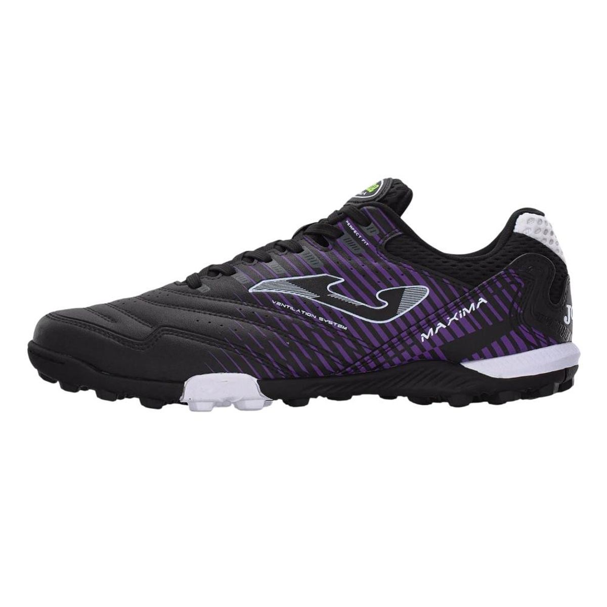 JOMA - Zapatilla Fútbol Turf Hombre Maxima Negro Fucsia Joma