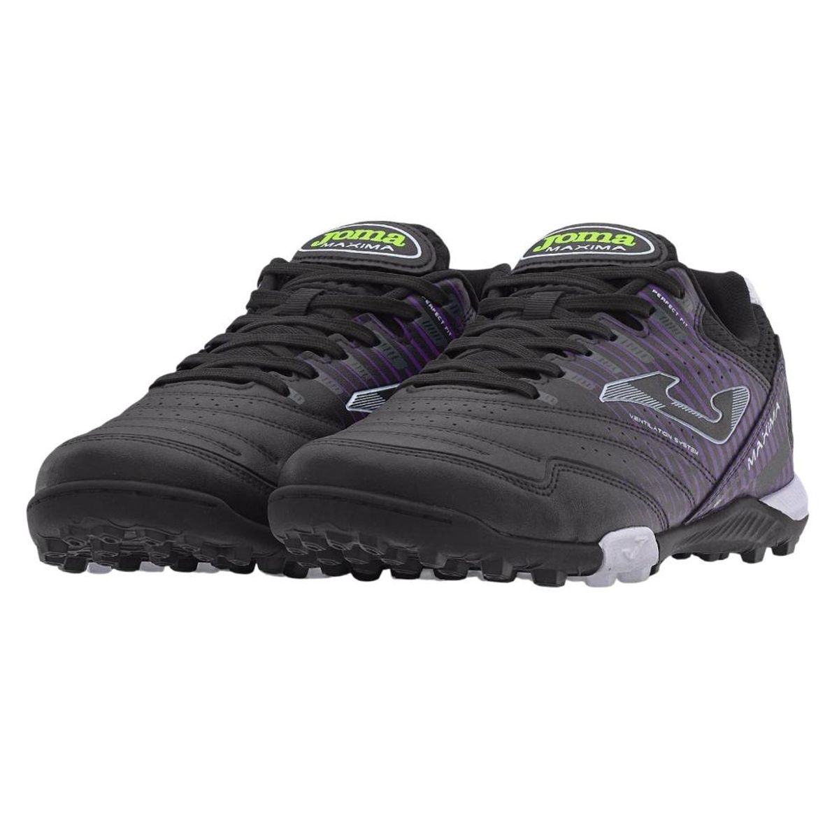 JOMA - Zapatilla Fútbol Turf Hombre Maxima Negro Fucsia Joma