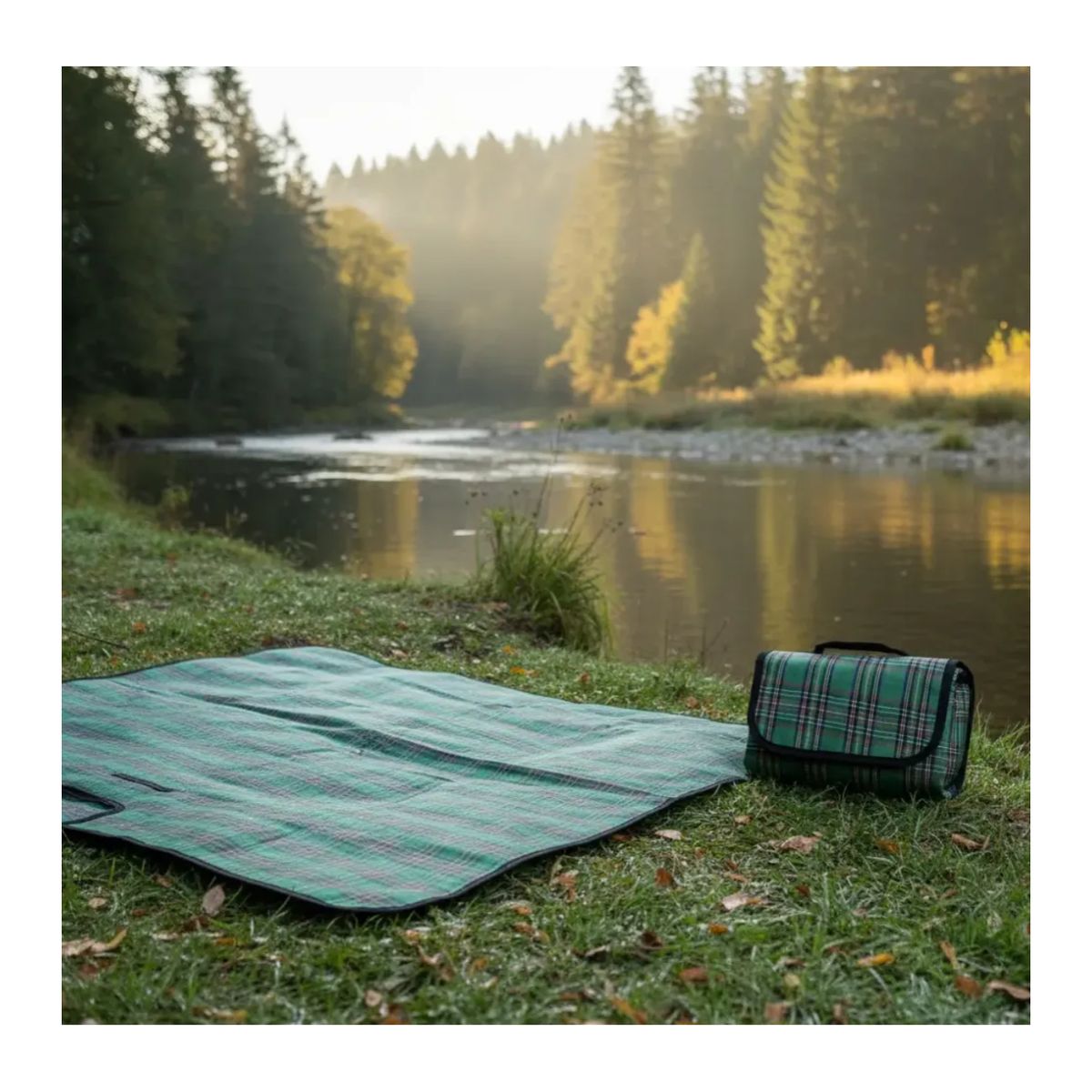 GENERICO - Manta Picnic Para Camping O Playa Impermeable 130x150 Cm