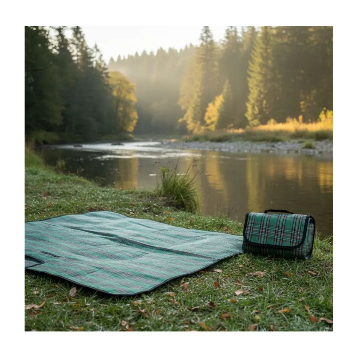 GENERICO - Manta Picnic Para Camping O Playa Impermeable 130x150 Cm