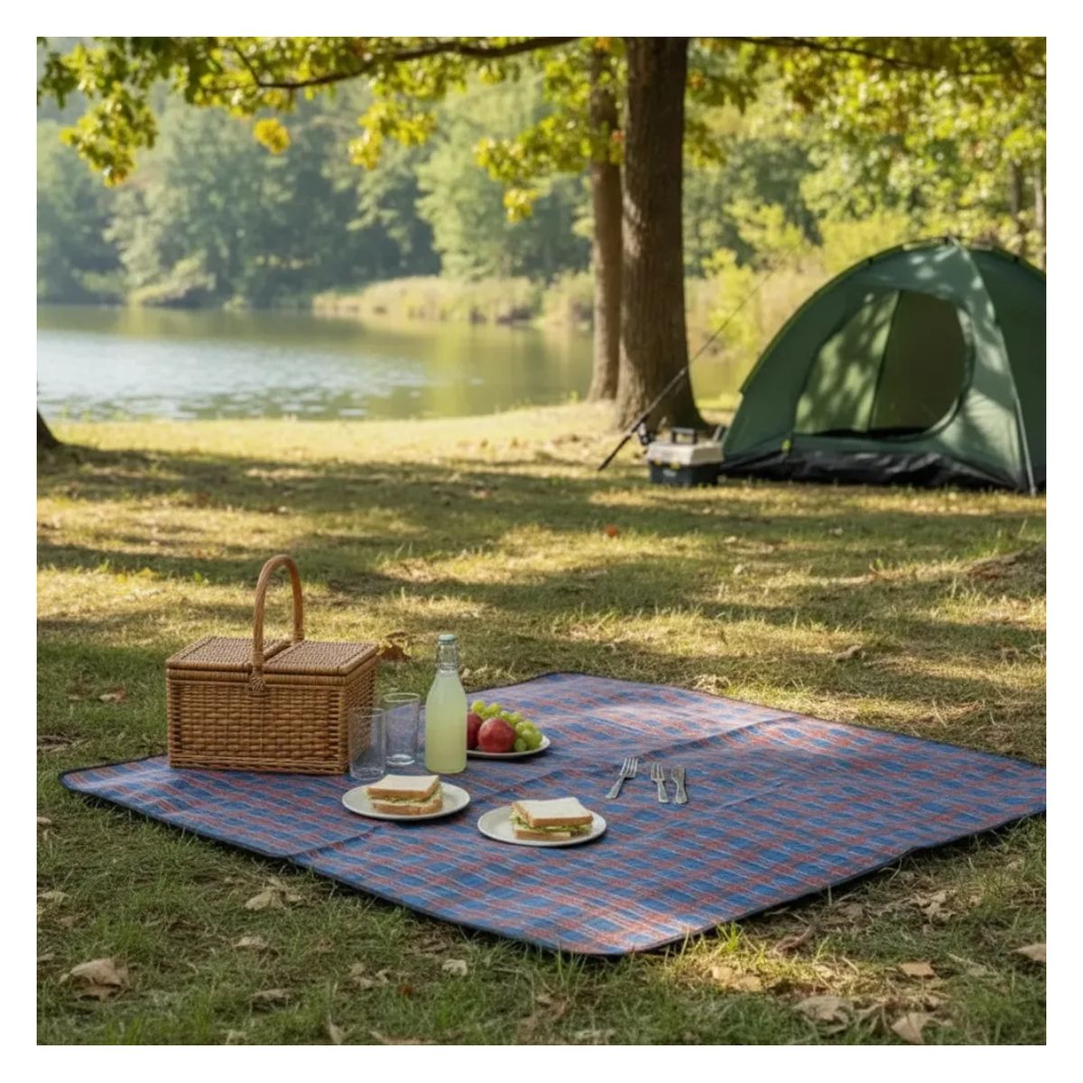 GENERICO - Manta Picnic Para Camping O Playa Impermeable 150x200 Cm