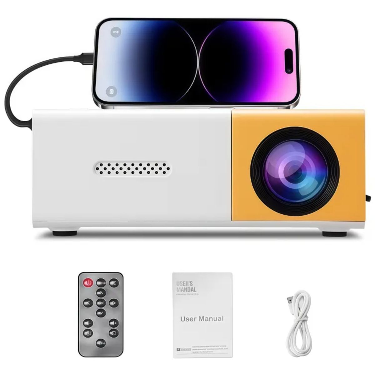 IRM - Proyector Hd Portatil Cine En Casa Control Remoto Imagen Nitida Led Cine Hogar Calidad  FIGOIMPORT