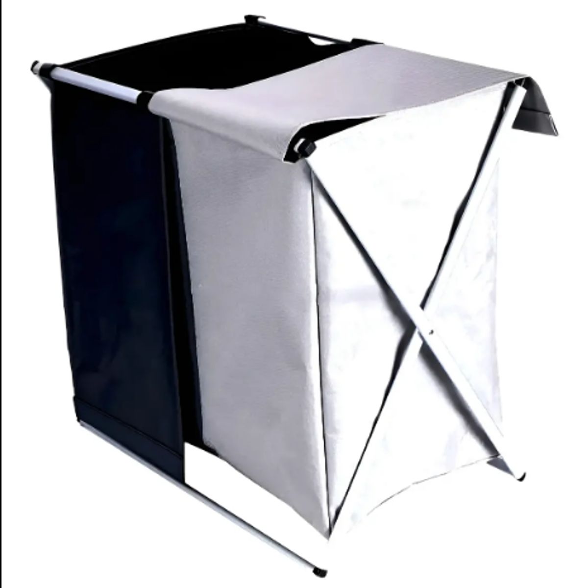 GENERICO - Cestos De Ropa Plegable Canastos Para Ropa Sucia Doble Color Negro Y Gris Claro