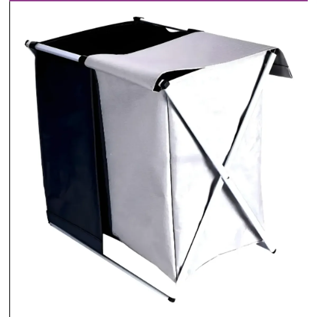 GENERICO - Cestos De Ropa Plegable Canastos Para Ropa Sucia Doble Color Negro Y Gris Claro