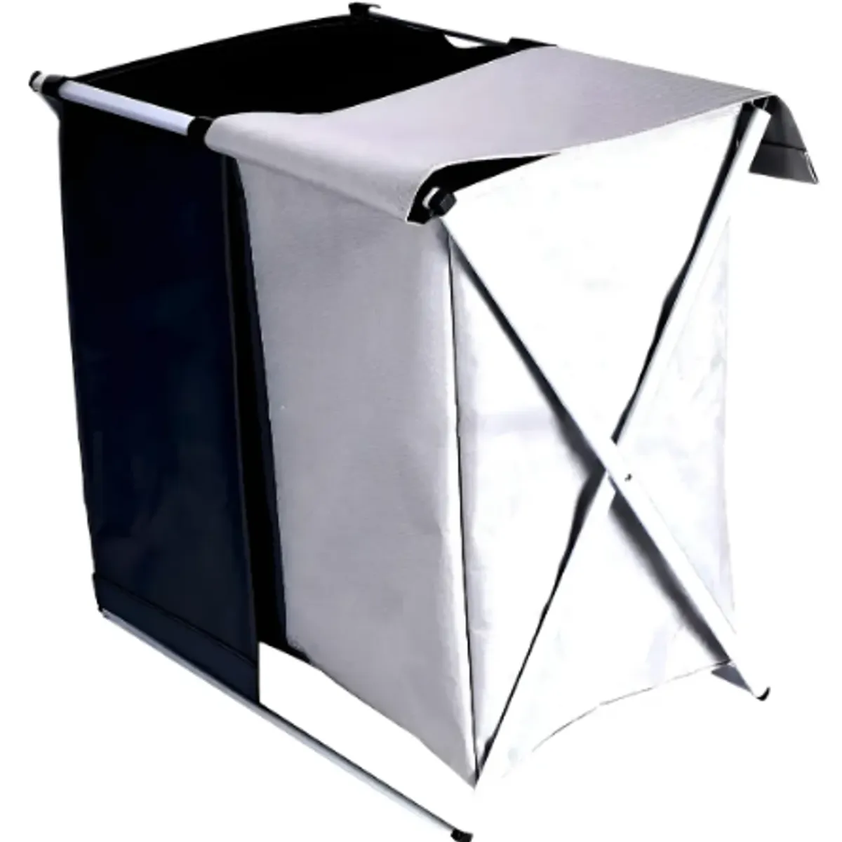 GENERICO - Cestos De Ropa Plegable Canastos Para Ropa Sucia Doble Color Negro Y Gris Claro