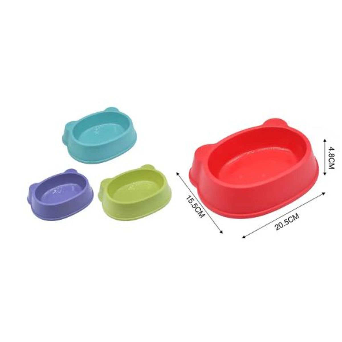 GENERICO - COMEDERO MASCOTAS DE PLASTICO FIGURA OREJAS 20.5CM