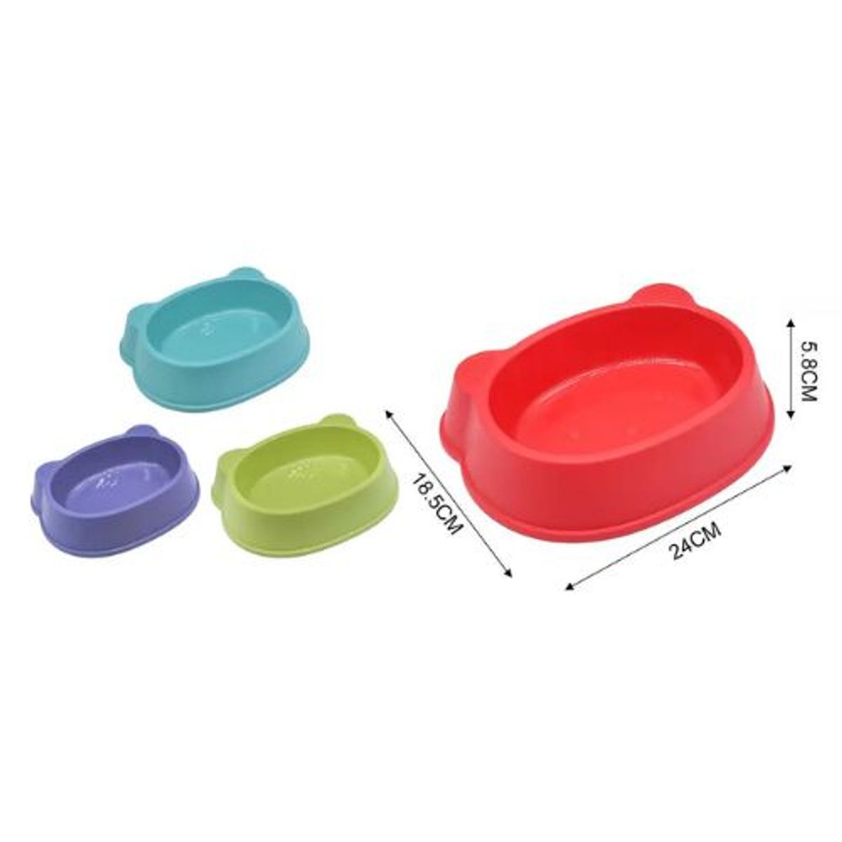 GENERICO - COMEDERO MASCOTAS DE PLASTICO FIGURA OREJAS 24CM