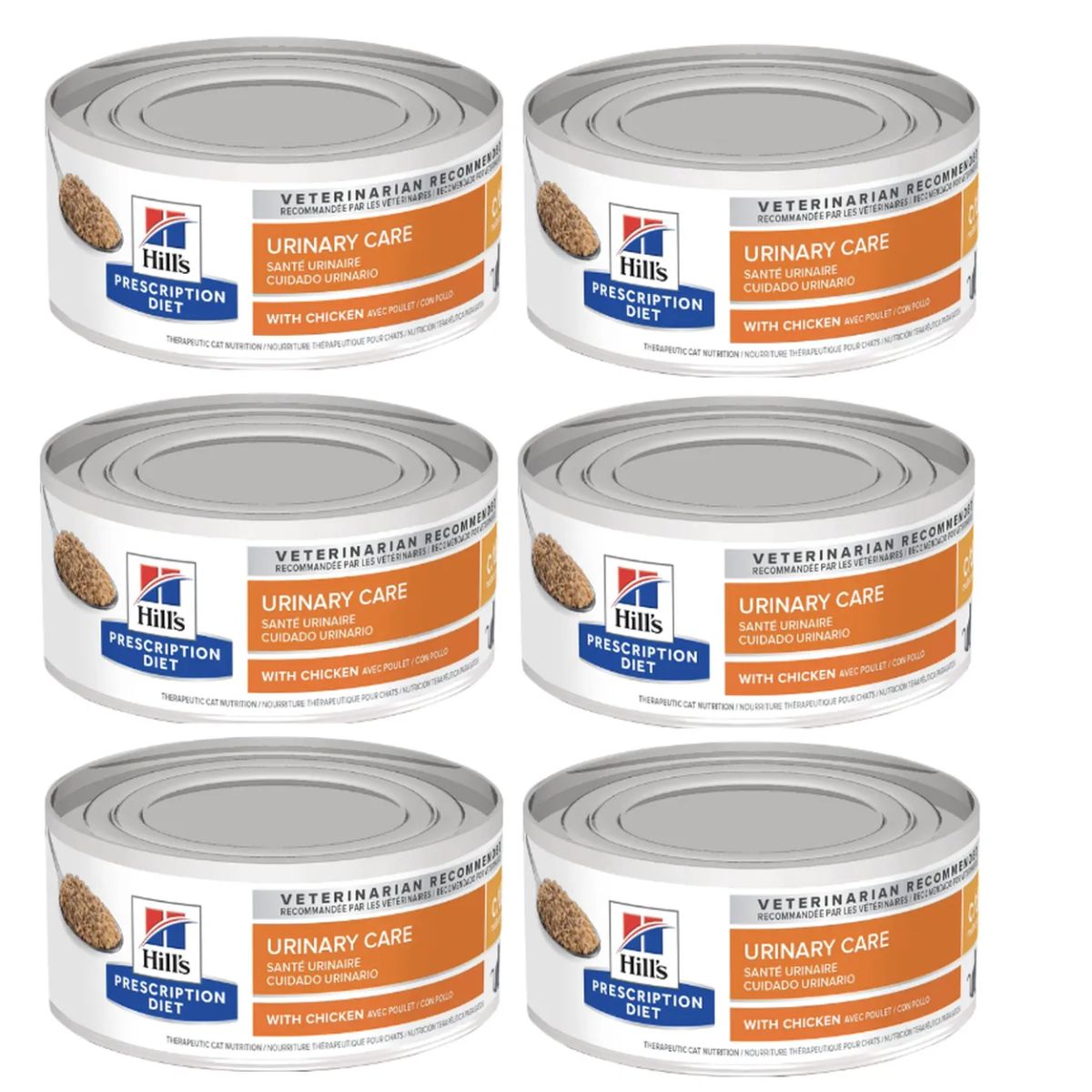 HILLS - X6 Alimento Hill's Prescription Diet Urinary Care c/d Gato 156g