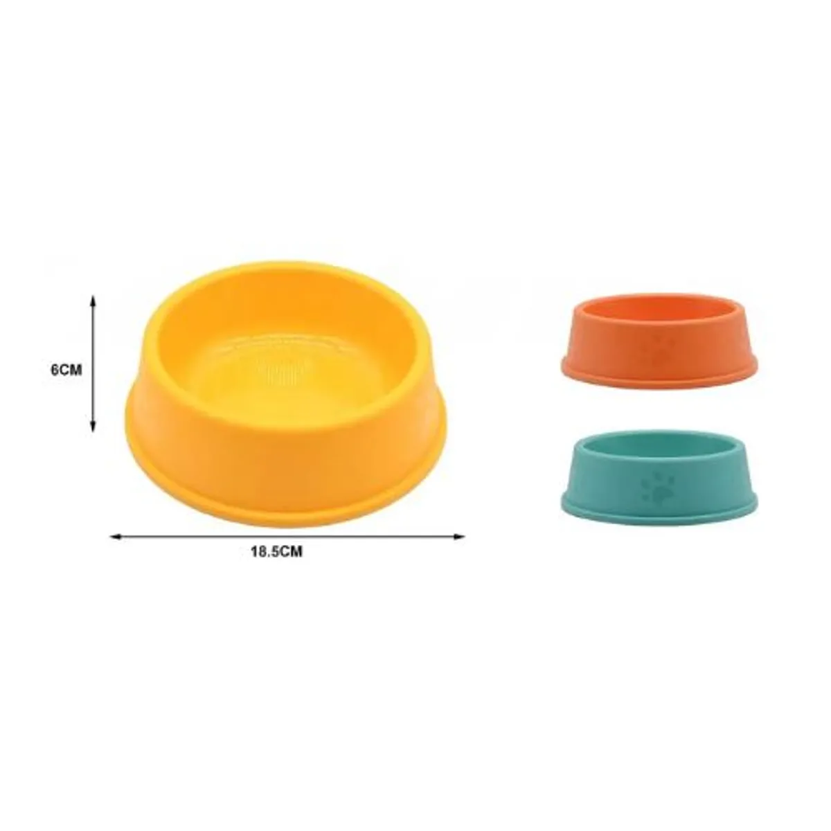 GENERICO - MATERIAL PLASTICO COMEDERO MASCOTAS DE PLASTICO 18.5CM