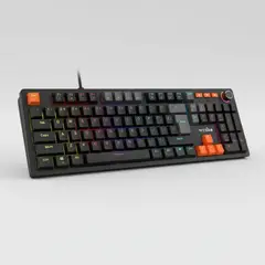 IRM - Teclado Gamer Mecanico Weibo Rgb Alambrico Con Letra Ñ Negro Juego Computacion Calidad FIGOIMPORT