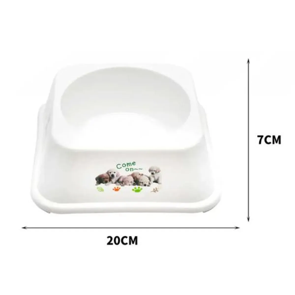 GENERICO - TAZON DE PLASTICO PARA MASCOTAS 20CM
