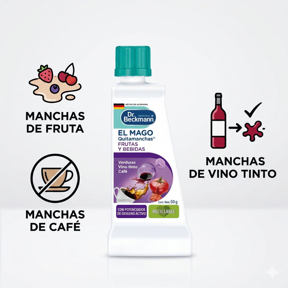 DR BECKMANN - Quitamanchas Dr. Beckmann Mago Frutas Y Bebidas 50g