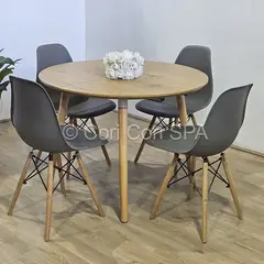 CORI CORI - Comedor Mesa Aura Wood 100cms + 4 Sillas Eames