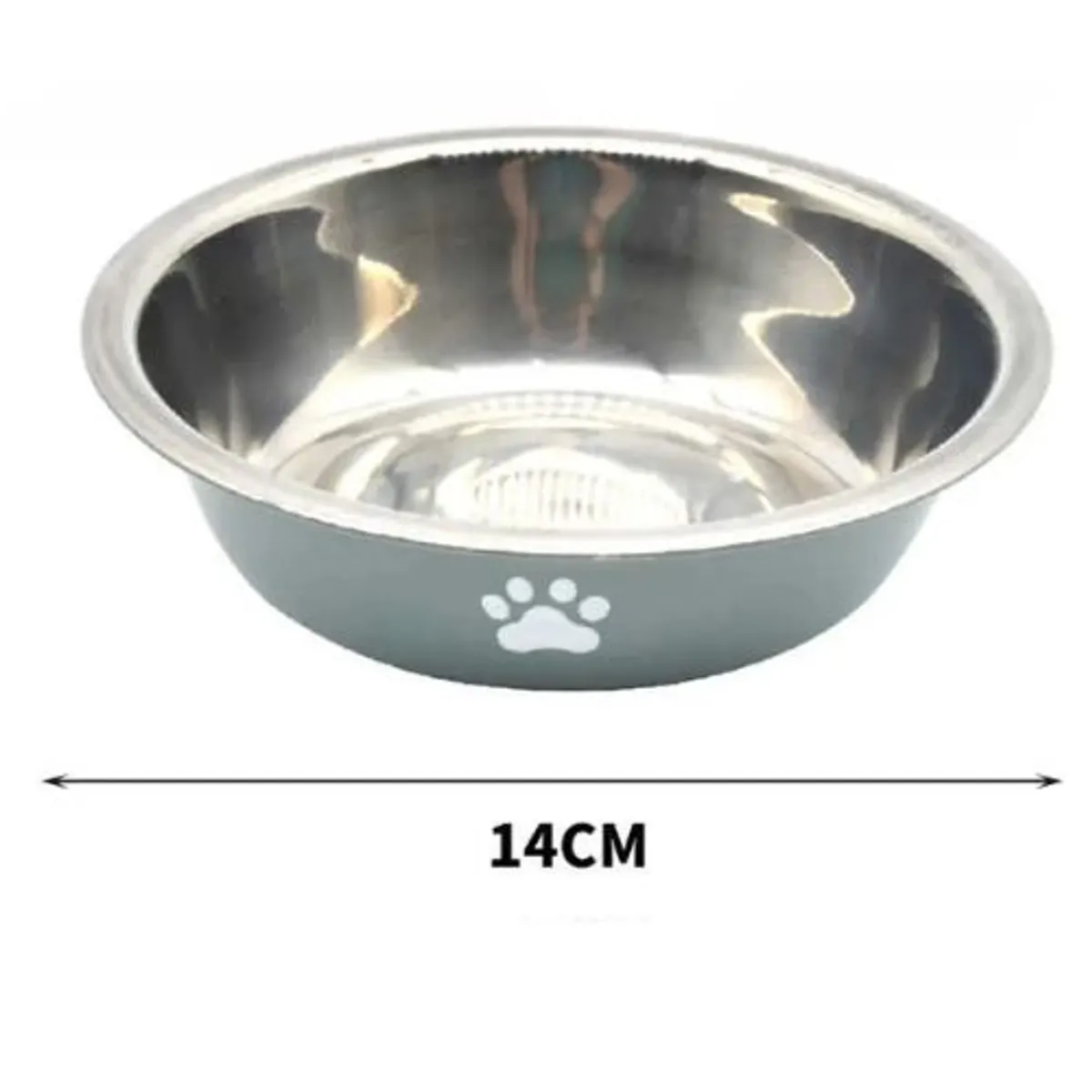 GENERICO - COMEDERO METALICO PARA MASCOTAS 14CM