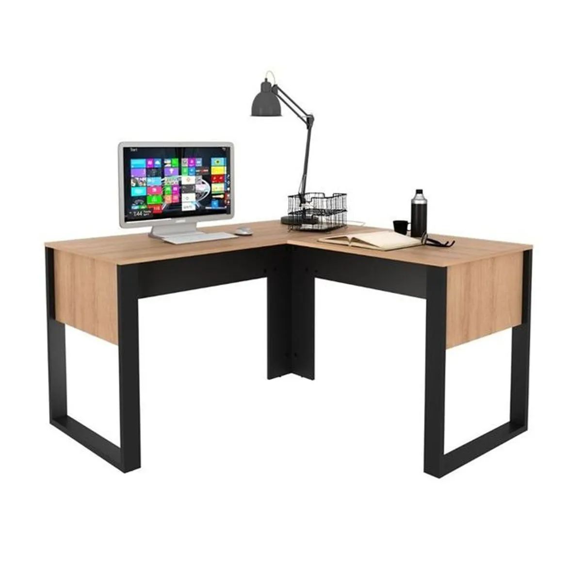 TECNOMOBILI - Escritorio esquinero en L 136x60x74,5x136 cm Tecnomobili