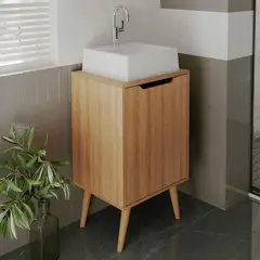 TECNOMOBILI - Mueble vanitorio 1 puerta almendra