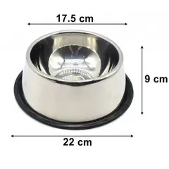 GENERICO - COMEDERO METALICO PARA MASCOTAS 22CM