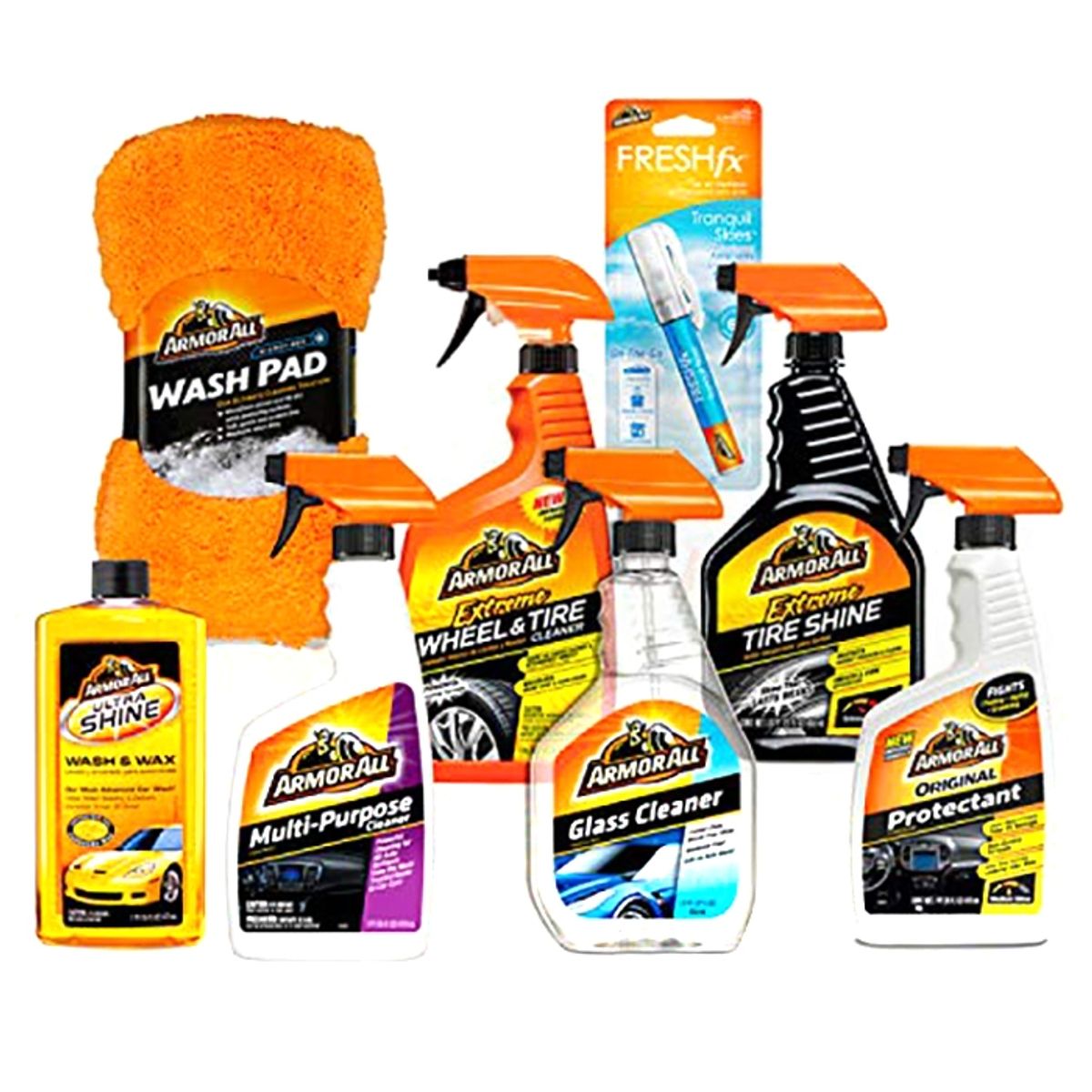  - Kit 8 artículos de limpieza para autos Armor All