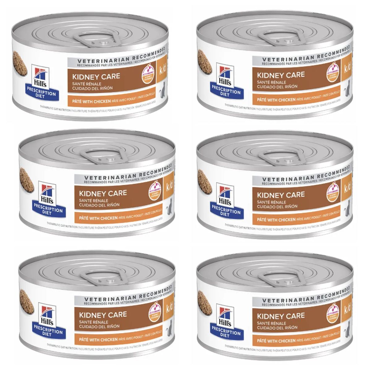 HILLS - X6 Hill's Prescription Diet Kidney Care Gato Adulto 156 g c/u