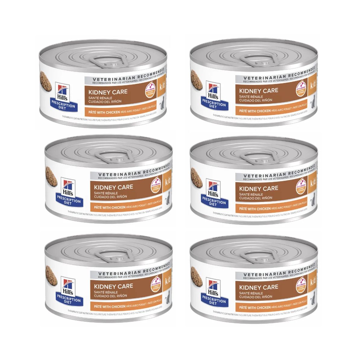 HILLS - X6 Hill's Prescription Diet Kidney Care Gato Adulto 156 g c/u