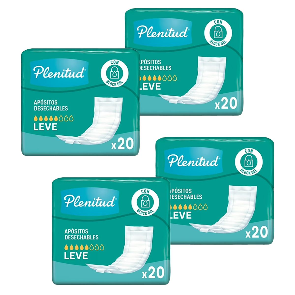 PLENITUD - Apósitos Plenitud Mimi Multiuso Talla Unica 4 Pqte X20 Und