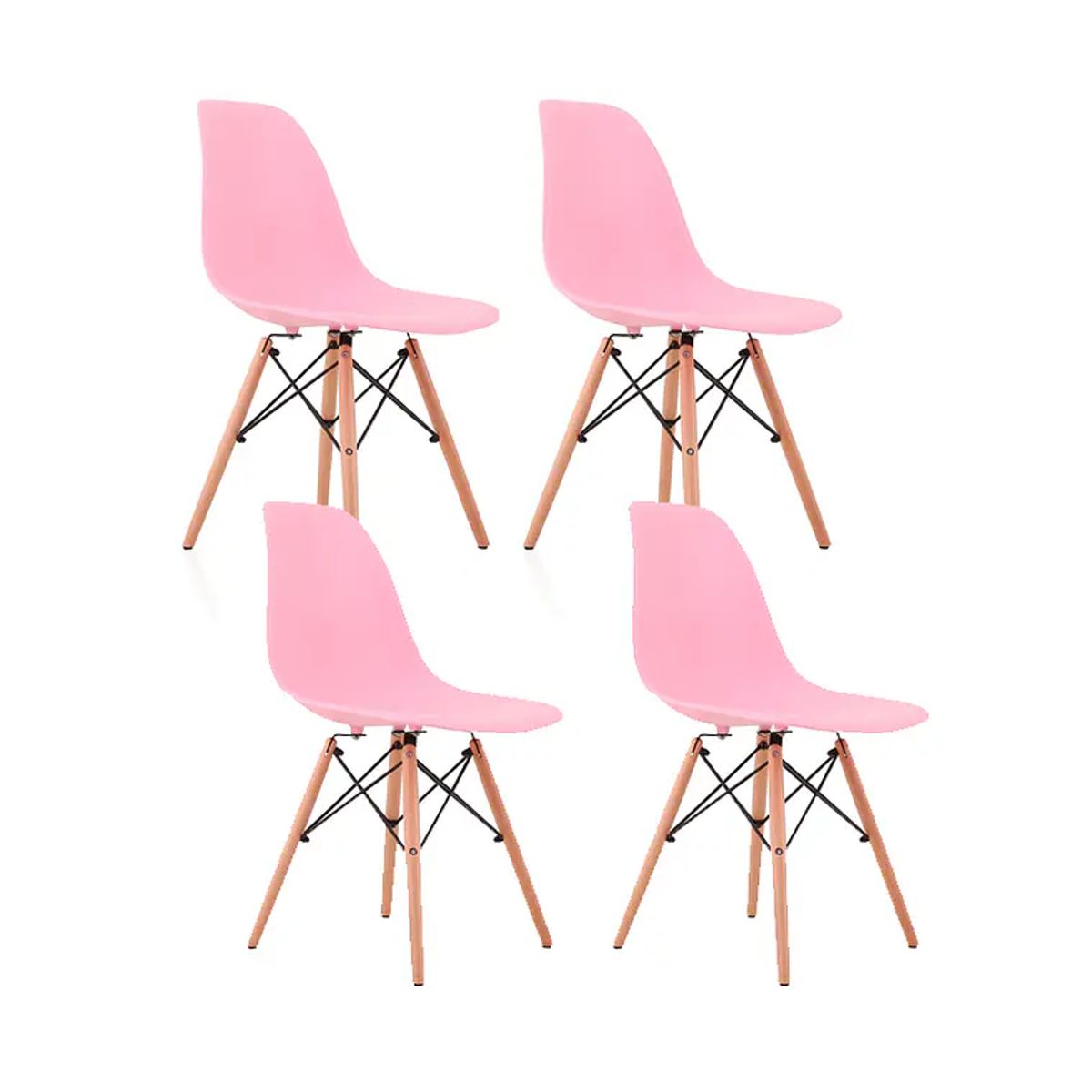 CORI CORI - Comedor Mesa Aura Blanca 100cms + 4 Sillas Eames