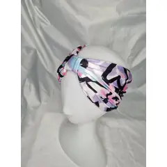 EL ESPACIO DE TOMMY - Turbante cintillo clínico lycra corazones negros