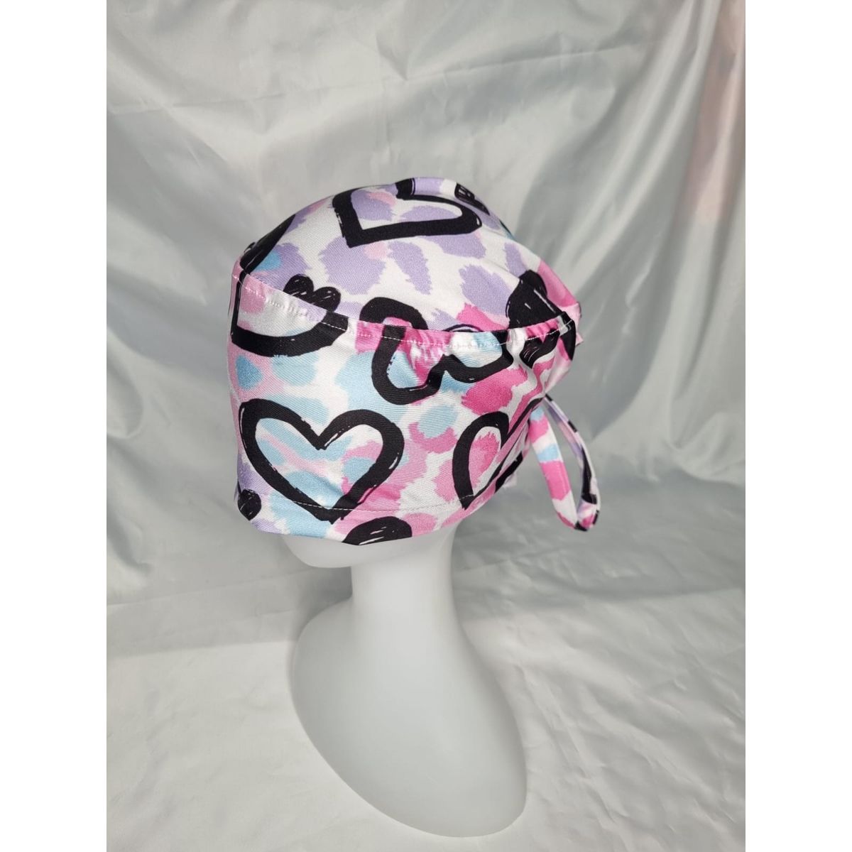 EL ESPACIO DE TOMMY - Gorro Clínico Lycra corazones negros