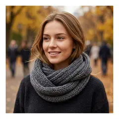 EKOL TACTICA MILITAR - Bufanda Cuello Estilo Punto Inglés Lana Invierno Abrigado
