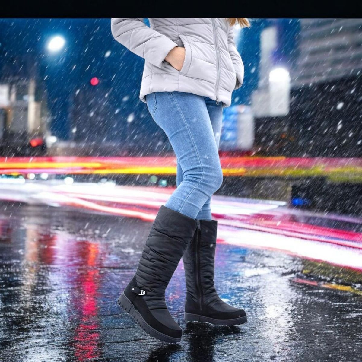 HERIEL - Botas Impermeables Forradas En Chiporro Felpa Frío nieve lluvia