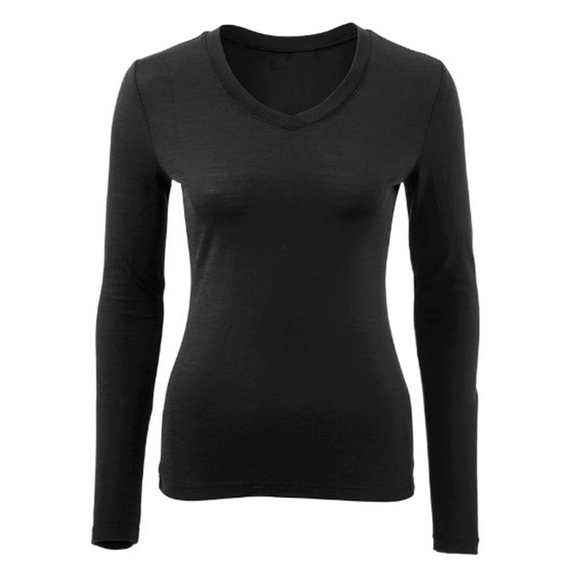 ANDINA OUTDOORS - Polera Primera Capa para Mujer de Alpaca y Algodón