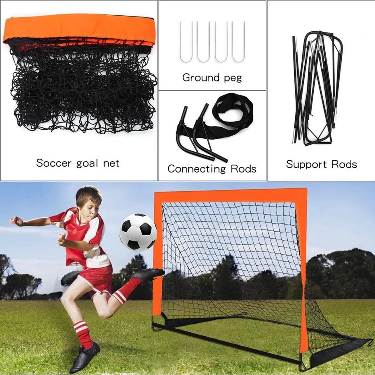 GENERICO - Arco de Futbol Plegable Portátil para Niños120cmx90cm