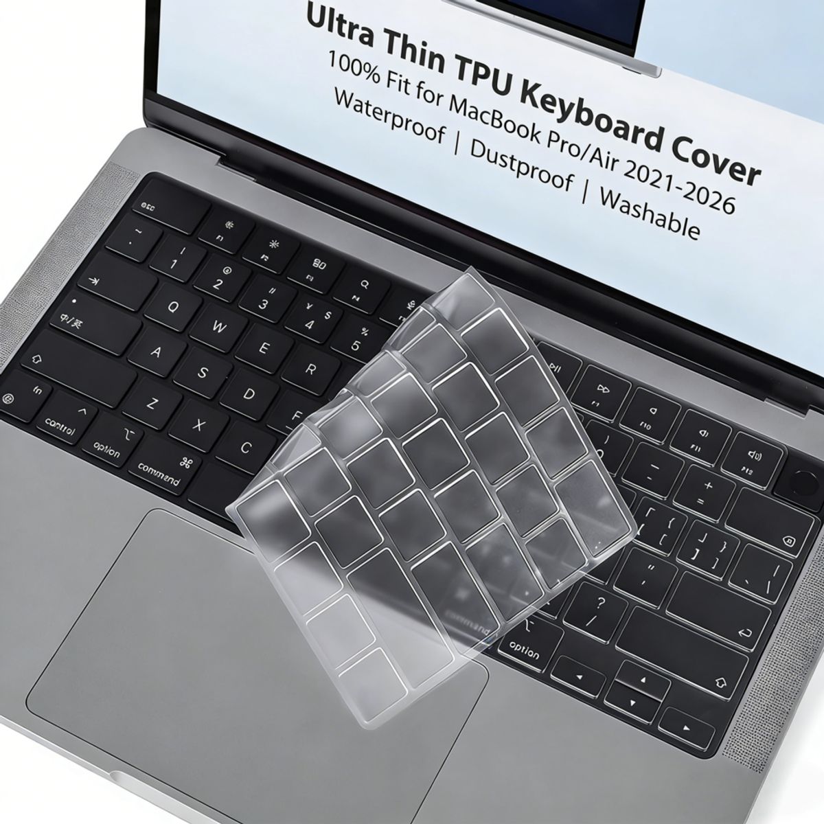BANANA TIENDA - Protector Teclado Silicona Para Macbook Neo / Air 13,6 M5 M4 M3 M2
