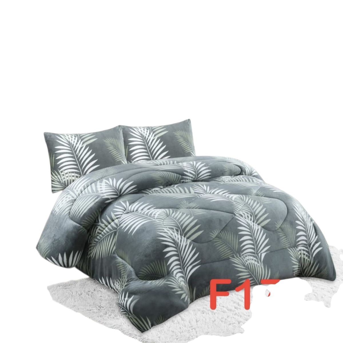 GENERICO - Cobertor Plush con chiorro , 1 plaza y media , Gris Pluma