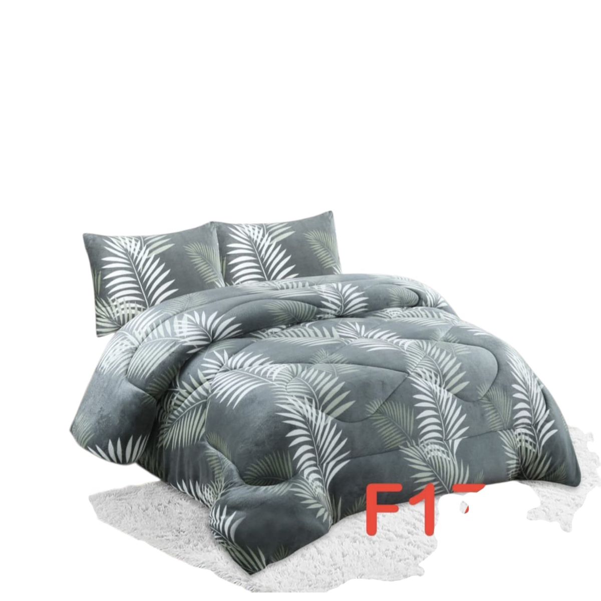 GENERICO - Cobertor Plush con chiorro , 1 plaza y media , Gris Pluma