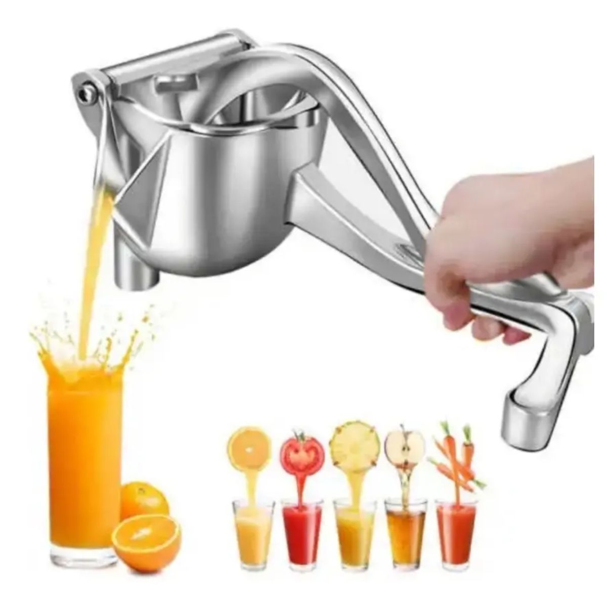 GENERICO - Exprimidor Manual De Naranjas Y Limones Acero Inoxidable Cocina Jugos Resistente