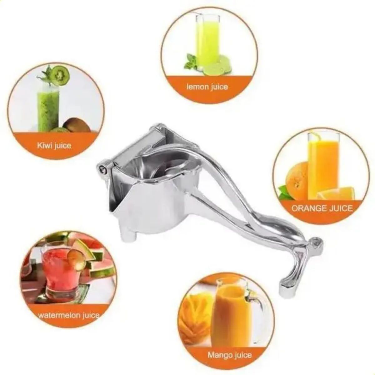 GENERICO - Exprimidor Manual De Naranjas Y Limones Acero Inoxidable Cocina Jugos Resistente