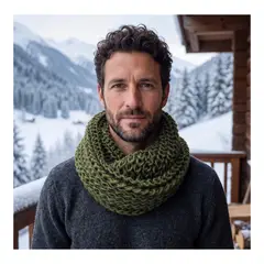 EKOL TACTICA MILITAR - Bufanda Cuello Estilo Punto Inglés Lana Invierno Abrigado