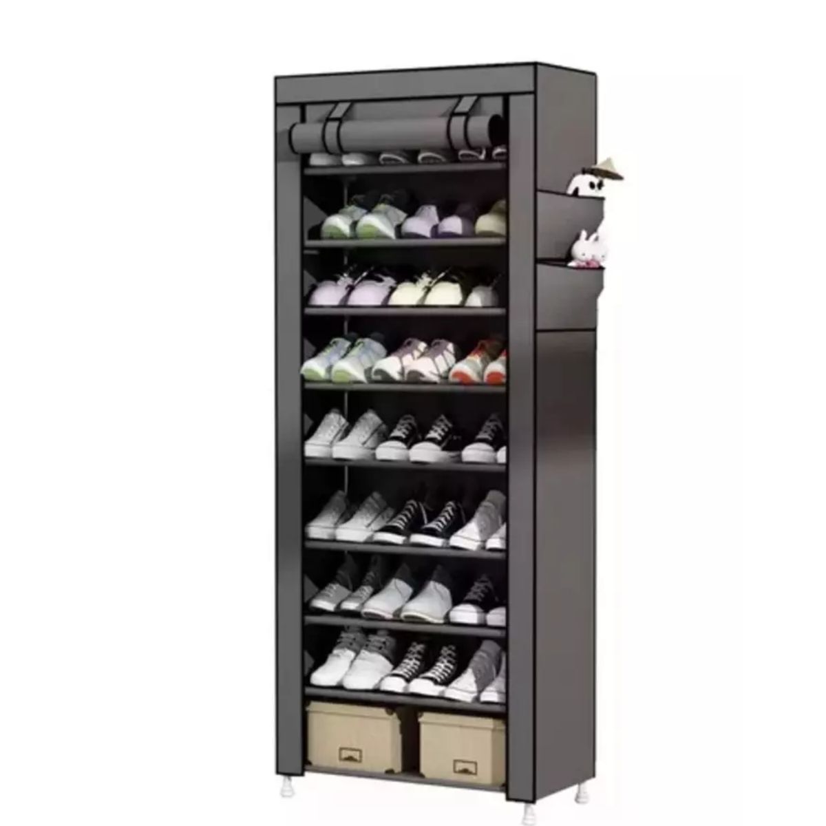 GENERICO - Zapatero Organizador Armable 9 Niveles Multiuso Closet Ahorro Espacio Resistente