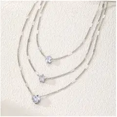TIOZONEY - Collar De Plata Mujer