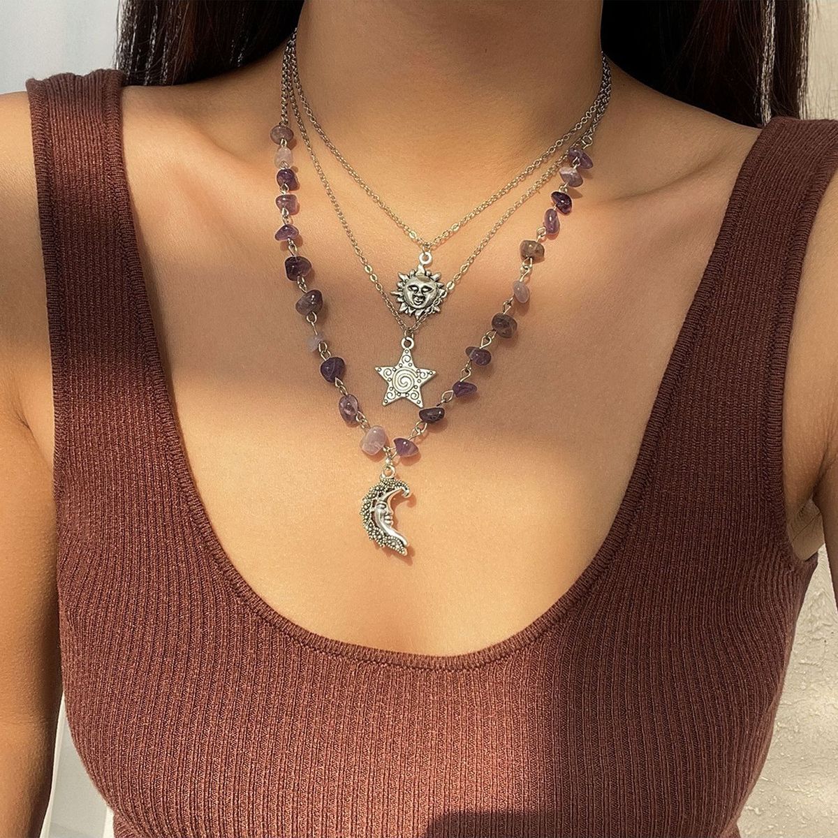 TIOZONEY - Collar De Plata Mujer
