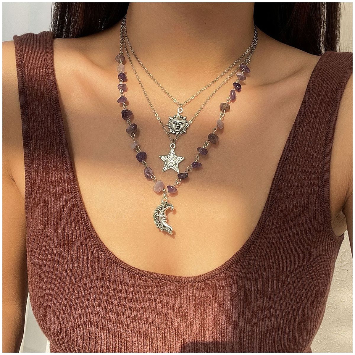 TIOZONEY - Collar De Plata Mujer