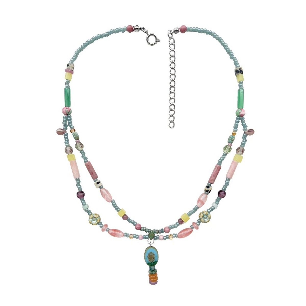 TIOZONEY - Collar Cuentas Hecho A Mano Mujer Regalo
