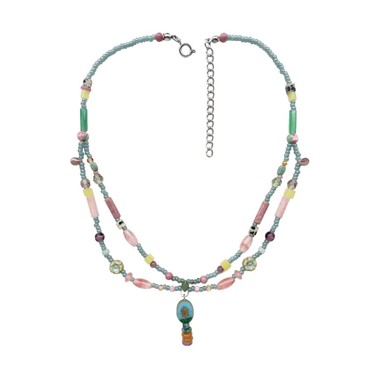 TIOZONEY - Collar Cuentas Hecho A Mano Mujer Regalo