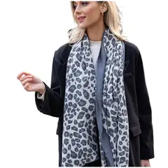TIOZONEY - Bufanda de mujer con estampado de leopardo