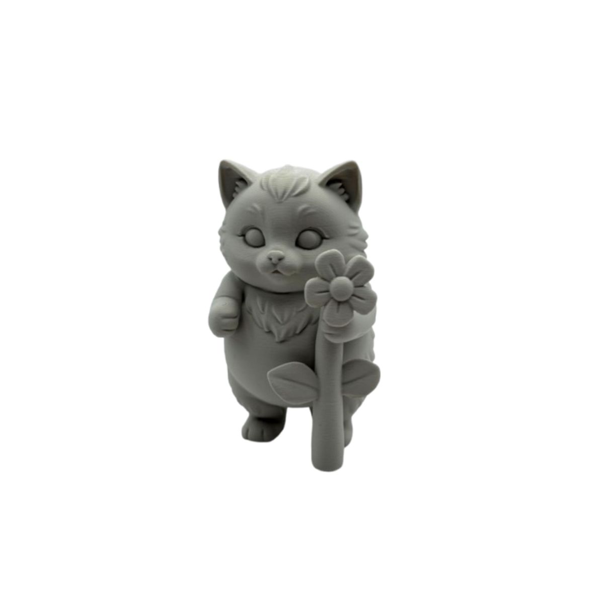 GENERICO - Escultura Decorativa- Gatito Flor
