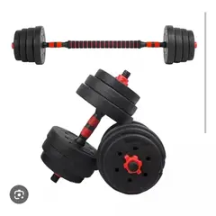 GENERICO - Set Mancuernas Y Barra Unibles 20kg Pesas Ajustables