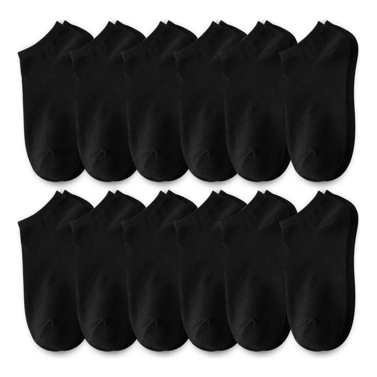 TIOZONEY - Calcetines Cortos Hombres Dama Unisex Cómodo 12 Pares