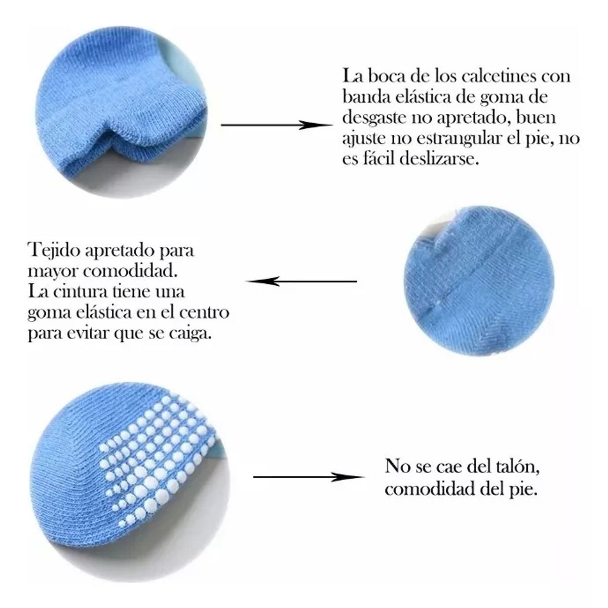 TIOZONEY - Calcetines Antiderrapantes Para Niños Calcetas Bebé 6 Pares