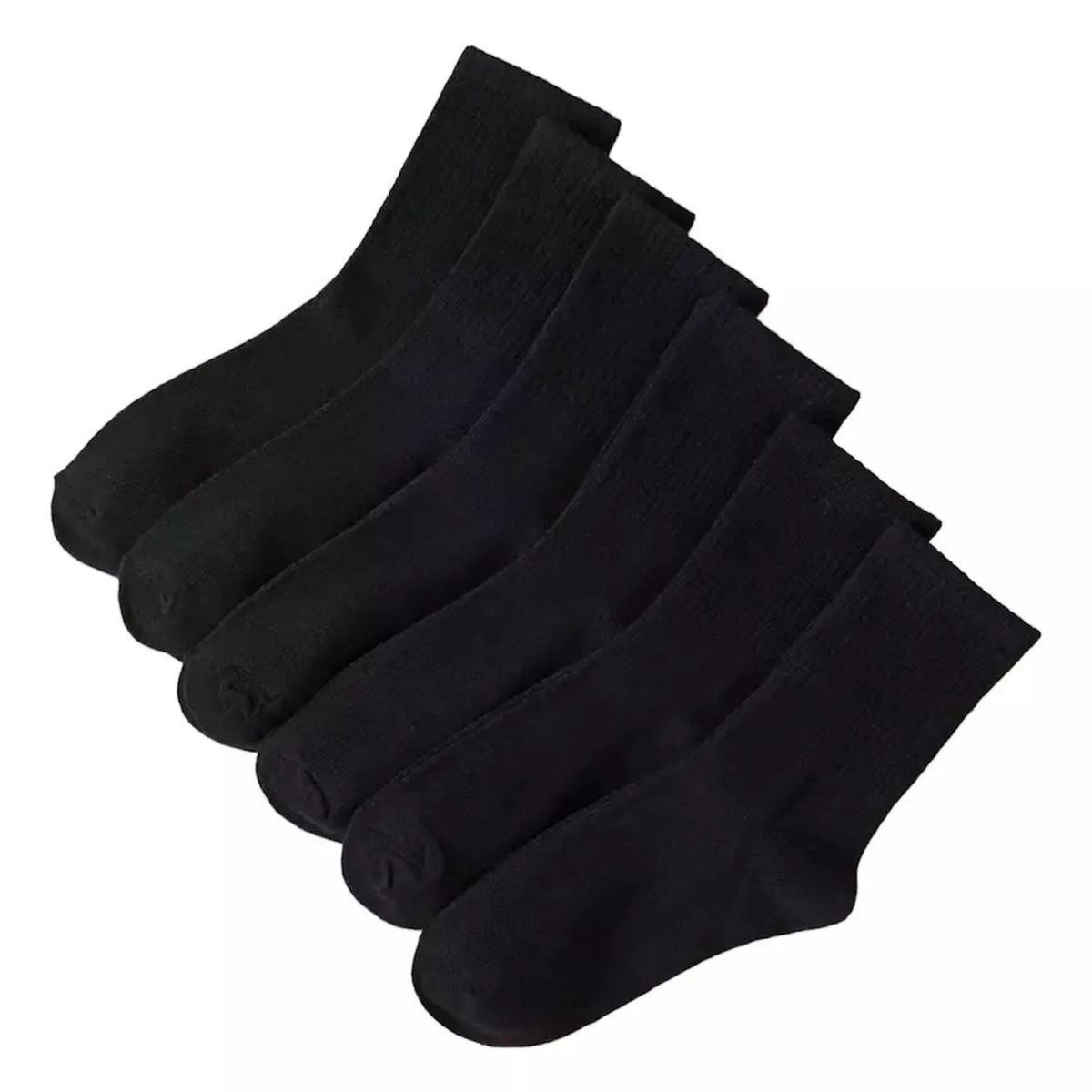 TIOZONEY - Pack 12 Pares Calcetines Largos Negros Lisos De Bamboo